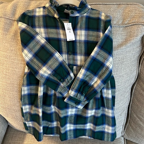 NWT Girl’s GAP Tunic plaid top size XS 4-5 - Picture 1 of 8
